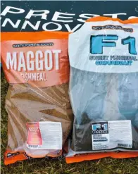  ??  ?? An even mix of Maggot Fishmeal and F1 Dark Sweet Fishmeal will attract a wide range of species