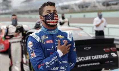  ?? Photograph: Wilfredo Lee/ AP ?? Bubba Wallace touted ‘love over hate’ after finding himself on the receiving end of a tweet from Donald Trump.