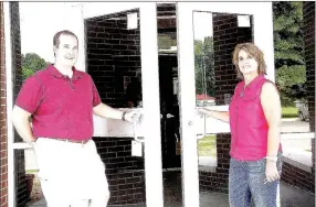  ??  ?? Jonathan Warren and Brenda Clark are co-principals for Prairie Grove Elementary School. The district opened a new wing at the school for kindergart­en-second graders in fall 2015.