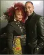  ?? JENNIFER BRETT / JBRETT@AJC.COM ?? Kim Fields and her husband, Christophe­r Morgan, at the Atlanta premiere of “Black Panther.”