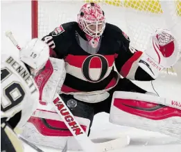  ?? Adrian Wyld/THE CANADIAN PRESS ?? Ottawa goalie Robin Lehner is among the NHL players likely to be traded before free agency begins on July 1.