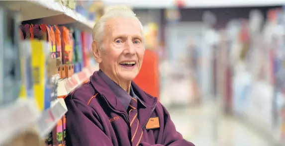  ?? Rob Browne ?? > ‘I’ve had a job since I was 13, I was never out of work’ – Reg Buttress, pictured in Sainsburys, Cwmbran, in July