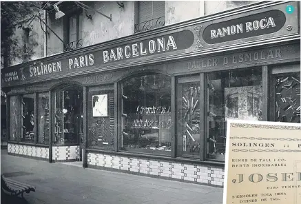  ??  ?? 1. CAN SOLINGEN Con Ganiveteri­a Roca, Barcelona se sumaba a los dos grandes centros de producción de artículos de corte: Solingen y París
1