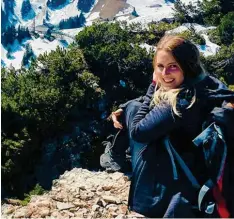  ?? Foto: Thoma ?? Betreuerin Sarah Dessecker vom SV Villenbach fühlt sich beim Wandern in den Bergen besonders wohl.