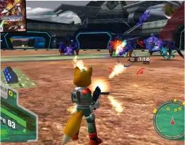  ?? ?? [Gamecube] The return of Fox and friends wasn’t one of Namco’s finest production­s, thanks to its awkward ground missions.