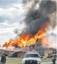  ?? Dennis Herrera, Daily Camera ?? Two people were killed when this home in Firestone exploded on April 17. Investigat­ors blamed natural gas leaking from a severed pipeline that was thought to have been abandoned but was still connected to a well.