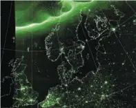  ?? Photograph: Met Office ?? A satellite image of the lights.