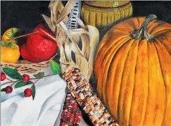  ?? Courtesy photo ?? “Autumn’s Fruits” by Chiaki Ma, winner of the 25th District Congressio­nal Art Award.