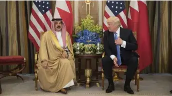  ?? STEPHEN CROWLEY/THE NEW YORK TIMES ?? After meeting Arab leaders, including the king of Bahrain, in Saudi Arabia, Donald Trump was due to visit Israel.