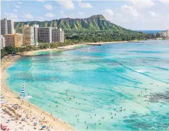  ?? DREAMSTIME ?? Hawaii has banned over-the-counter sunscreens containing the chemicals oxybenzone or octinoxate, which are harmful to the area’s coral reefs.