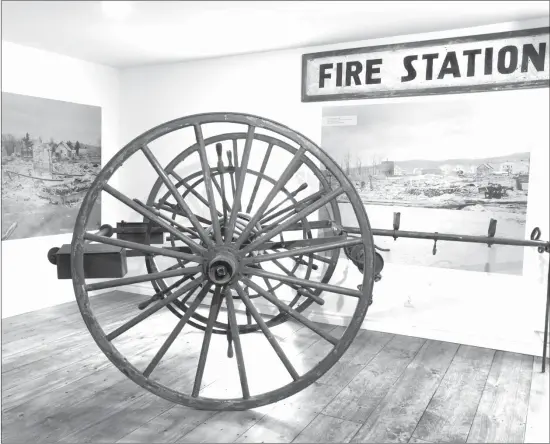  ?? PHOTO BY BRIAN SHEMILT ?? Fire cart, one of BCHS’ artifacts