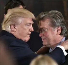  ?? FOTO AFP ?? Steve Bannon werd de tweede machtigste man van het land genoemd.