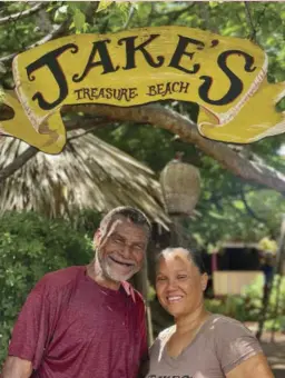  ?? ?? One of Jakes first employees Boysie Blake with General Manager Coleen Powell-gordon.