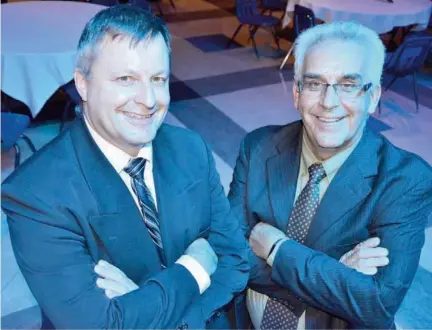  ?? Photo : Daniel Bahuaud ?? Marc Marion, le président de l’AMBM et Louis Tétrault, le directeur général de l’AMBM.