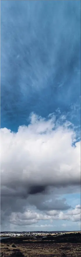  ?? Picture John Gerard Dyer ?? Storm clouds gather above Stornoway, Isle of Lewis near where Liam Aitchison was murdered