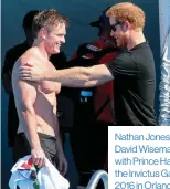  ?? ?? Nathan Jones and David Wiseman with Prince Harry at the Invictus Games 2016 in Orlando