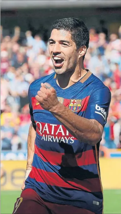  ?? DANI DUCH ?? Luis Suárez ha marcado 40 goles en la Liga que acaba de ganar el Barça