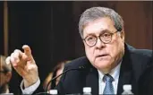  ?? Pete Marovich EPA- Shuttersto­ck ?? ATTY. GEN. William Barr, seen as one of President Trump’s closest allies, is resigning.