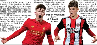  ??  ?? IN: Ben Woodburn (left) OUT: David Brooks