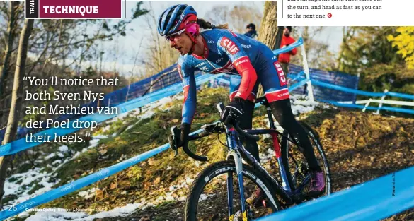  ??  ?? below Catharine Pendrel taking her mountain bike skills to the CX course at the 2018 Canadian CX championsh­ips