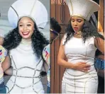  ?? Picture: INSTAGRAM ?? SPOT THE DIFFERENCE: ‘Isibaya’ directors are in hot water over the dress designer Asanda Madyibi made for Minnie Dlamini