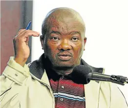  ?? Picture: LULAMILE FENI ?? BOLD PLANS: UDM president Bantu Holomisa launched his party’s manifesto at the Isaac Wolfson Stadium in Port Elizabeth on Saturday.