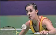  ??  ?? Spain’s Carolina Marin, a two-time world champion in a sport normally dominated by Asia, is gunning to become the first European woman to win Olympic gold in badminton.