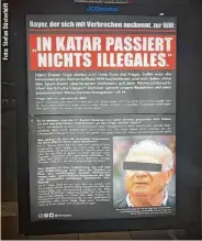  ?? ?? Ein Hoeneß-Plakat der Aktivisten von „Dies Irae“