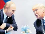  ?? AFP ?? Putin y Trump durante el encuentro de ayer.