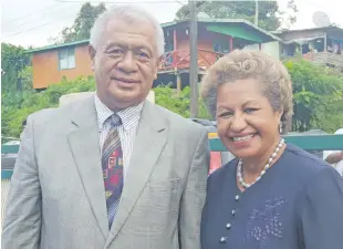  ?? Photo: Wati Talebula ?? SODELPA MP Anare Jale with wife, Emele Duituturag­a.