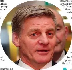 ?? ?? Bill English learned his party’s fate at the same time as the New Zealand public.