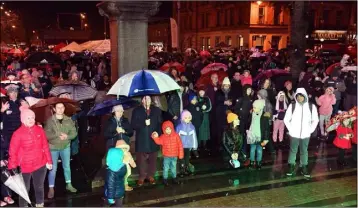  ??  ?? Part of the large attendance at the Frostival Parade..