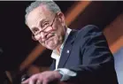  ?? PABLO MARTINEZ MONSIVAIS/AP ?? Schumer says Americans should be concerned about Justice Department leadership.