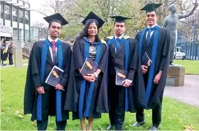  ??  ?? Graduated IIHS Students at Coventry University, UK