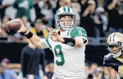  ?? USA TODAY SPORTS FILE ?? Bryce Petty was 55 of 112 (49.1 percent) for 544 yards, throwing for one touchdown and three intercepti­ons last season with the Jets.