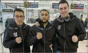  ?? FOTO: GALLEGO PRADA ?? Moussa Gholam junto al staff de Gallego Prada antes de partir hacia Rusia