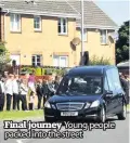  ??  ?? Final journey Young people packed into the street