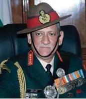  ??  ?? Indian Army Chief General Bipin Rawat