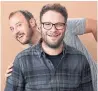  ??  ?? Longtime writing partners and friends Evan Goldberg and Seth Rogen will be inducted into Canada’s Walk of Fame.