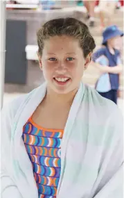  ??  ?? Far right: Bianca Zurrer broke three records at the recent Chairo middle school swimming carnival.