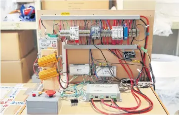  ??  ?? A control test rig for a small wind turbine.