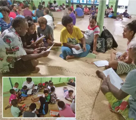  ?? ?? Children gather at the Mokani Village Hall on Monday, Tuesday and Thursdays as reading classes are conducted from 4.30pm to 5.45pm.