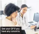  ??  ?? See your GP if you have any concerns