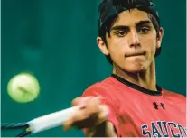  ?? THE MORNING CALL ?? Saucon Valley’s Deven Pandey competes during the District 11 boys tennis 2A single finals at Northwood Racquet Club in Lower Nazareth Township in 2022.