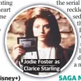  ??  ?? Jodie Foster as Clarice Starling