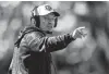  ?? Todd Kirkland / Associated Press ?? When A&amp;M coach Jimbo Fisher was LSU’s offensive coordinato­r, he was interested in the UAB coaching position.