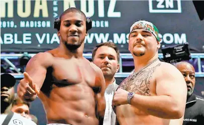  ?? REUTERS ?? Anthony Joshua advirtió que en diciembre la historia será diferente con Andy Ruiz.