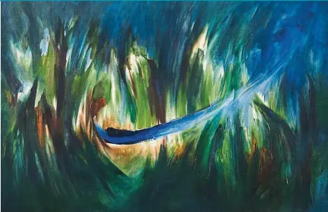  ?? — Photos: Bank Negara Malaysia Museum and Art Gallery ?? Syed Ahmad Jamal’s Kingfisher (oil on canvas, 1963).