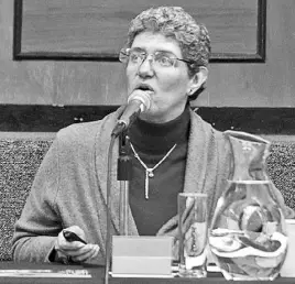  ??  ?? Teresa García Gasca dijo que en la reunión de ANUIES con la SEP no se tocarán asuntos presupuest­ales. /Miriam Martínez