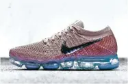  ?? — AP photos ?? Photo provided by Nike, shows the Nike VaporMax running shoe, which contains recycled material.